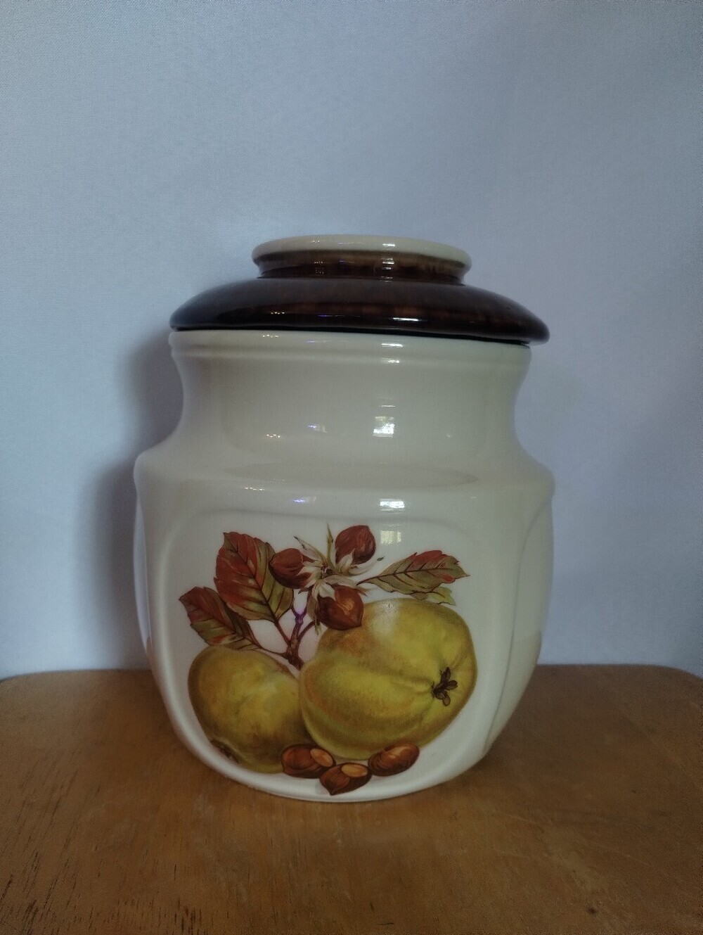 Vintage McCoy Style Ceramic Fruit Cookie Jar Canister Farmhouse Kitchen Decor